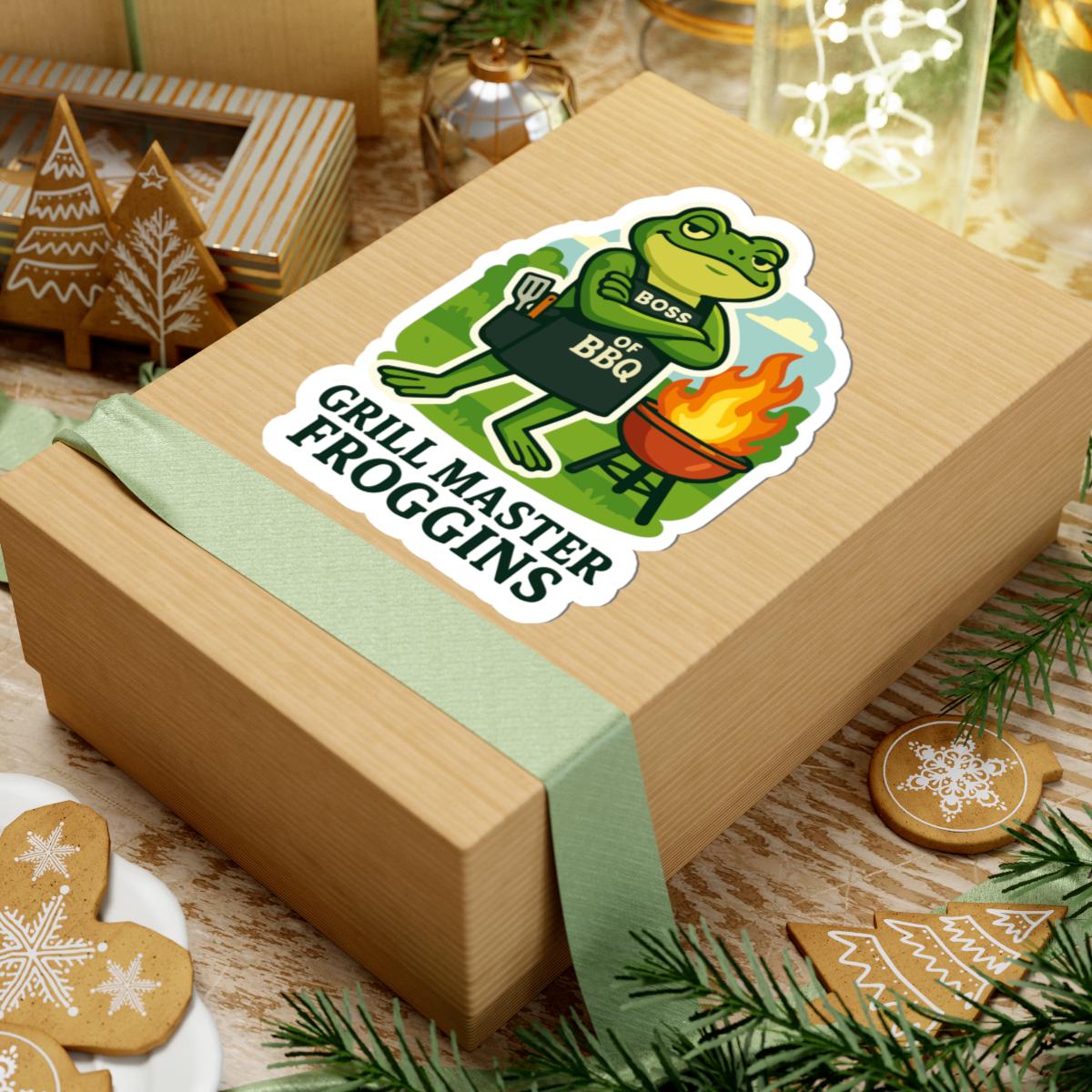 Grill Master Frog Sticker | Funny BBQ Boss Vinyl Decal
