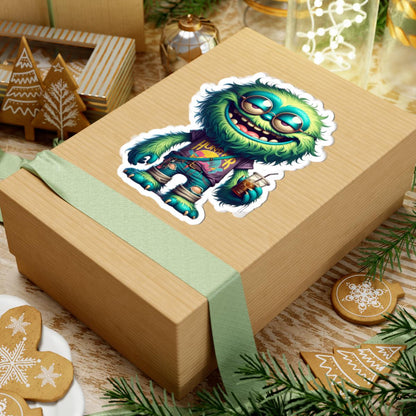 Green Monster Sticker Pack: Retro Graphic, Waterproof Vinyl, USA Made