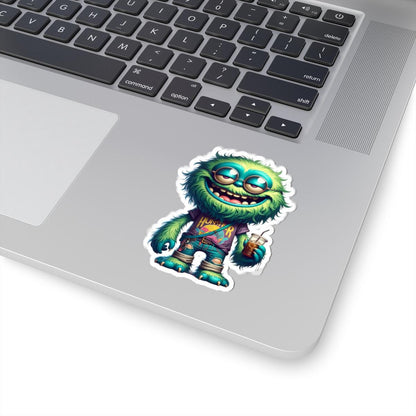 Green Monster Sticker Pack: Retro Graphic, Waterproof Vinyl, USA Made