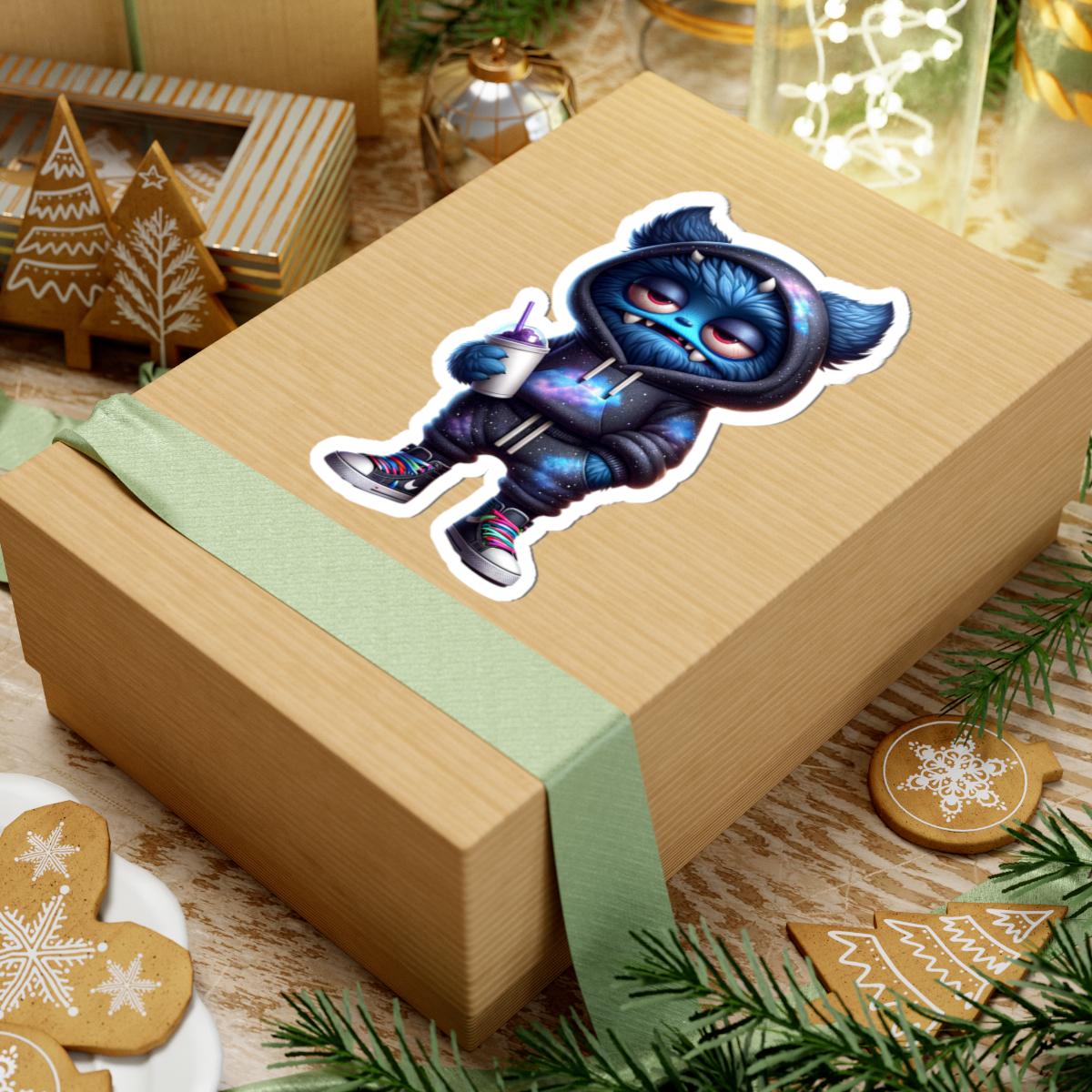 Galaxy Hoodie Monster Sticker: Waterproof Vinyl Decal, Laptop Decor