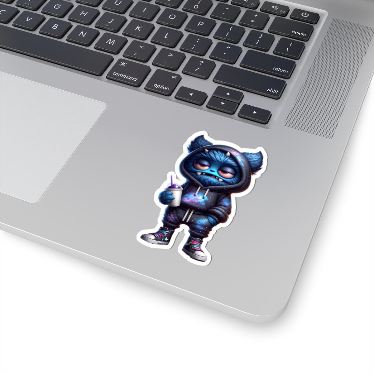 Galaxy Hoodie Monster Sticker: Waterproof Vinyl Decal, Laptop Decor