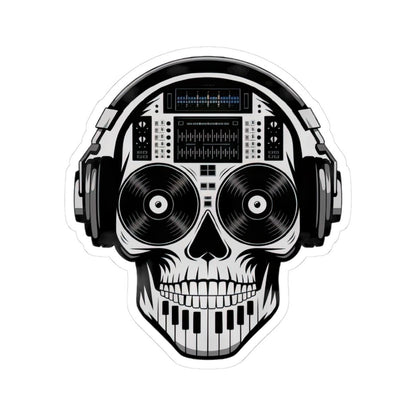 DJ Skull Sticker: Waterproof Vinyl EDM Music Decal