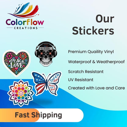 Love Everyone Pride Sticker: Rainbow Peace Sign Vinyl Decal