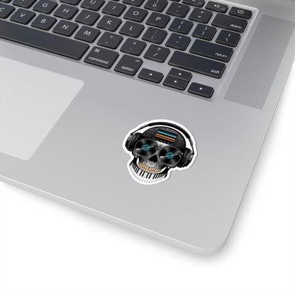 DJ Skull Sticker: Waterproof Vinyl EDM Music Producer Decal