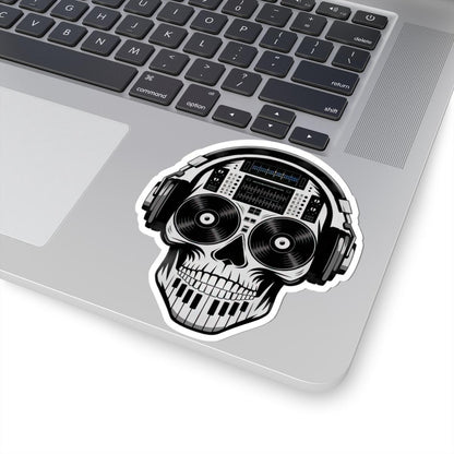 DJ Skull Sticker: Waterproof Vinyl EDM Music Decal