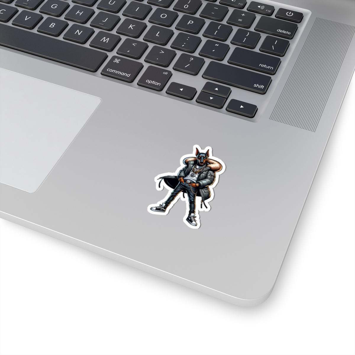Doberman Streetwear Sticker: Urban Dog Art, Luxury Designer Style
