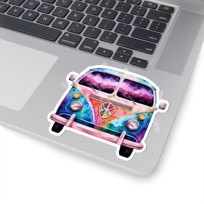 Galaxy Peace Van Sticker: Waterproof Retro Boho Decal