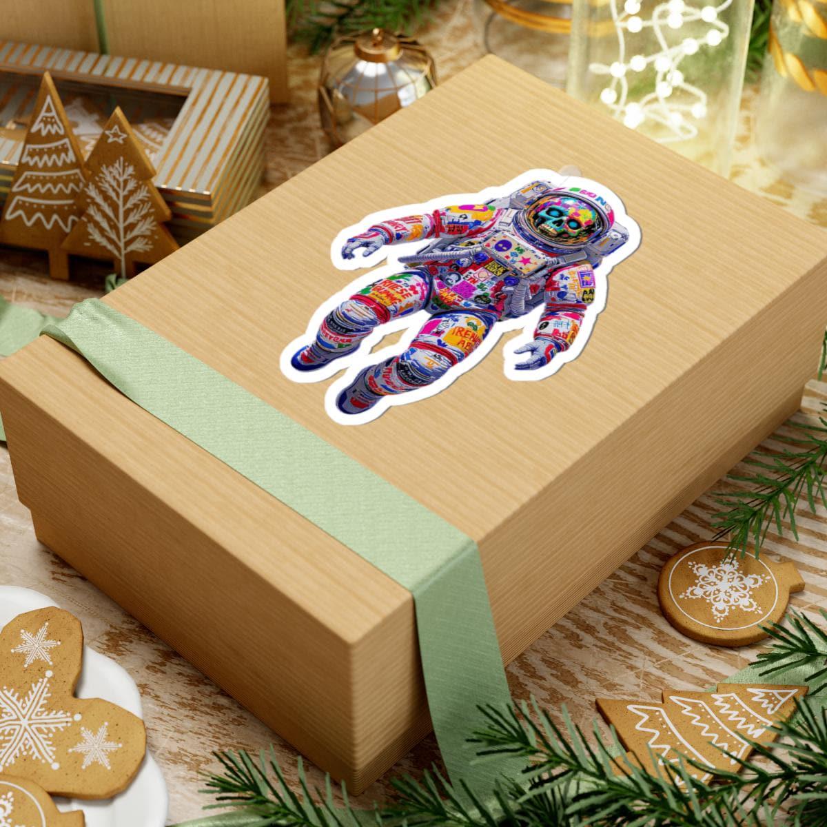 ColorFlow | Graffiti Skull Astronaut Sticker | Psychedelic Vinyl Decal for Space Rebels
