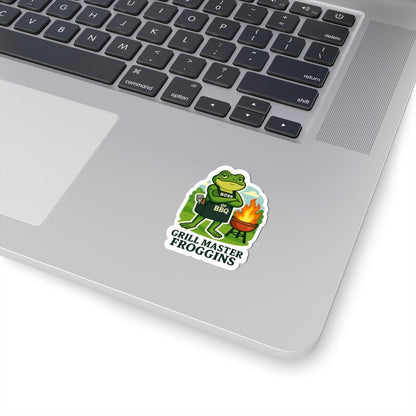 Grill Master Frog Sticker | Funny BBQ Boss Vinyl Decal