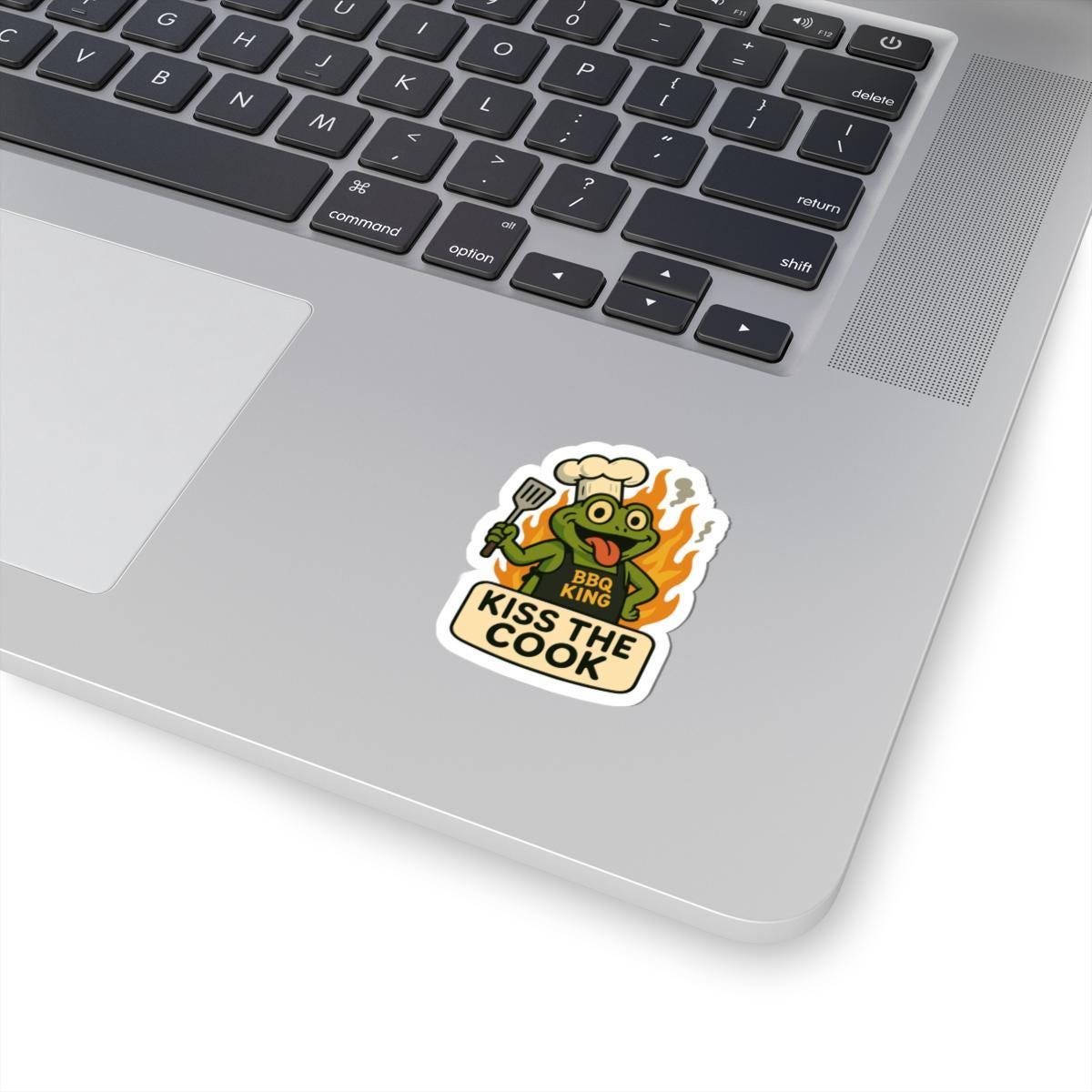 Kiss The Cook Frog BBQ Sticker | Waterproof Grill Vinyl Decal