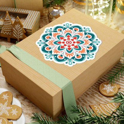 Radiant Mandala Sticker: Vibrant Boho Meditation Art