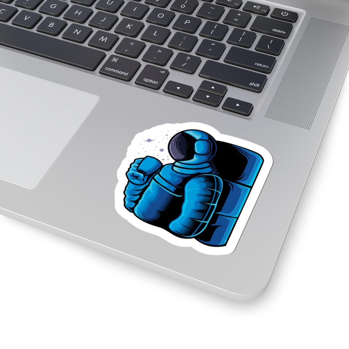 ColorFlow | Astronaut Coffee Sticker | Drinking Coffee in Space Vinyl Decal | Cosmic Morning Astronaut Art | Galaxy Mug Sticker