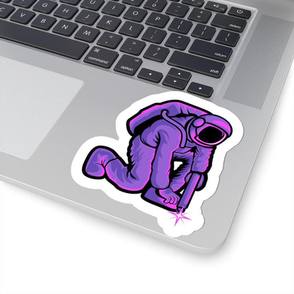 Astronaut Welding Sticker | Sci-Fi Space Worker Vinyl Decal