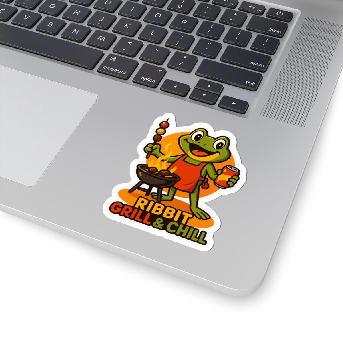 Frog BBQ Grill Sticker | Waterproof Vinyl Decal