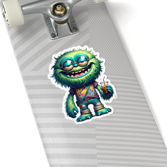 Green Monster Sticker Pack: Retro Graphic, Waterproof Vinyl, USA Made