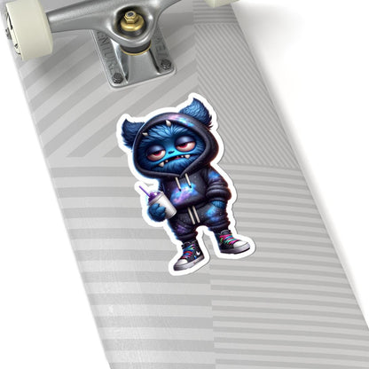Galaxy Hoodie Monster Sticker: Waterproof Vinyl Decal, Laptop Decor