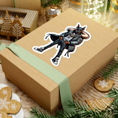 Doberman Streetwear Sticker: Urban Dog Art, Luxury Designer Style
