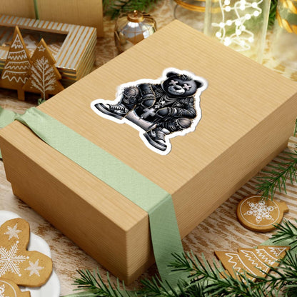 Gothic Punk Bear Vinyl Sticker: Waterproof Streetwear Decal