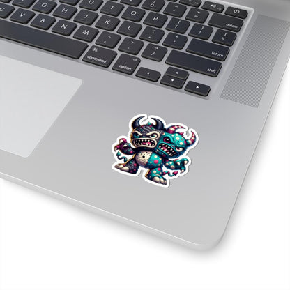 Two-Headed Monster Vinyl Sticker: Waterproof Art Decal for Laptop, Water Bottle