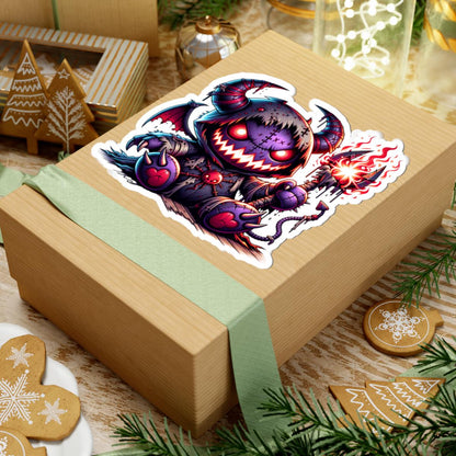 ColorFlow | Voodoo Demon Monster Vinyl Sticker | Creepy Cute Art Decal | Unique Collectible | Spooky Gift for Monster Lovers