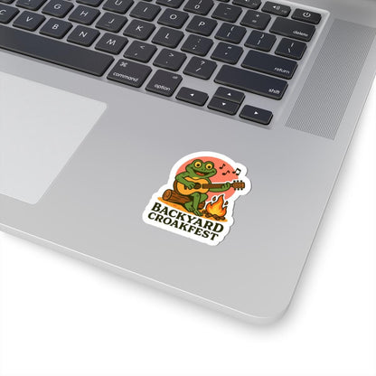 Guitar Frog Sticker | Backyard Croakfest Vinyl Decal