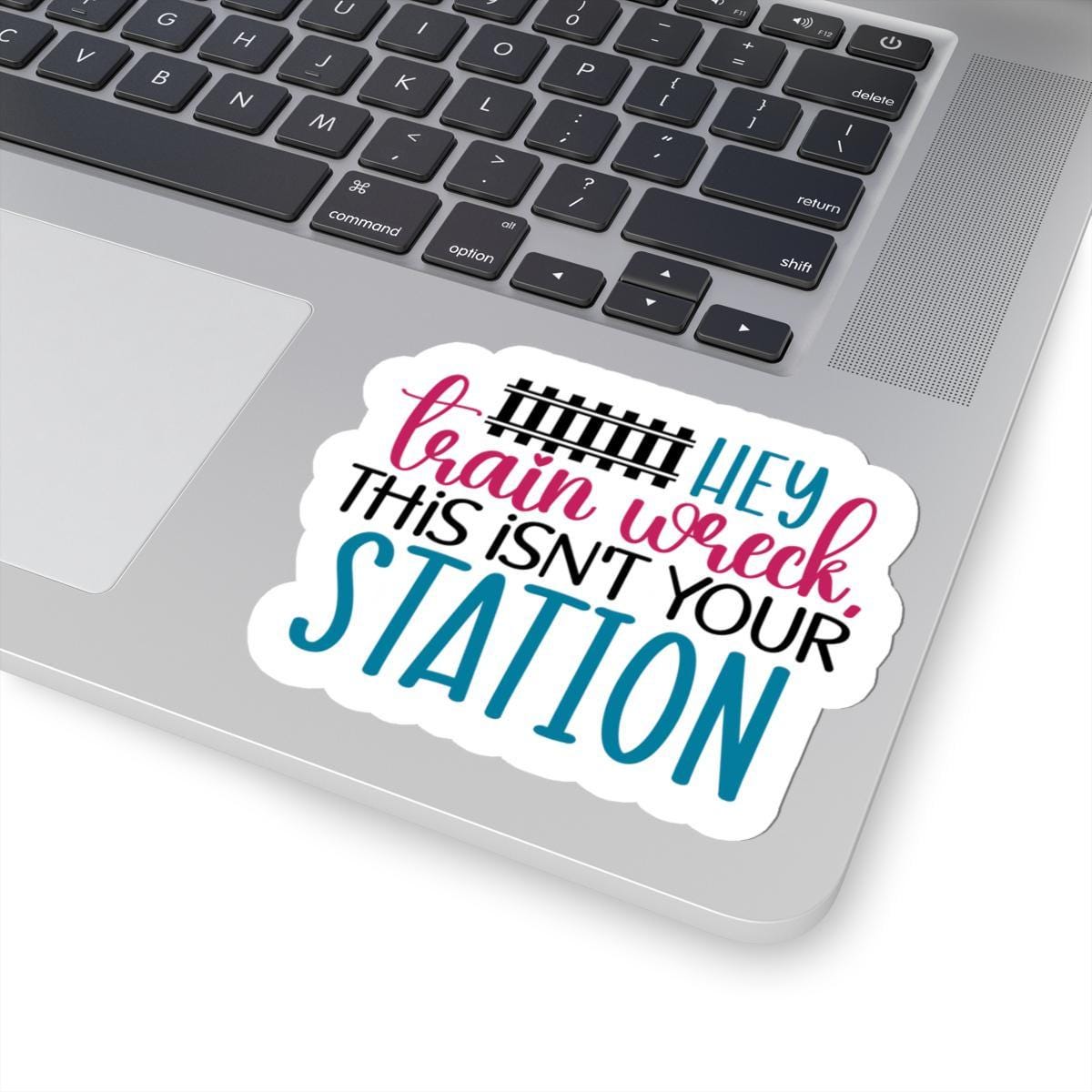 Hey Train Wreck Vinyl Sticker: Funny Sarcastic Laptop Decal