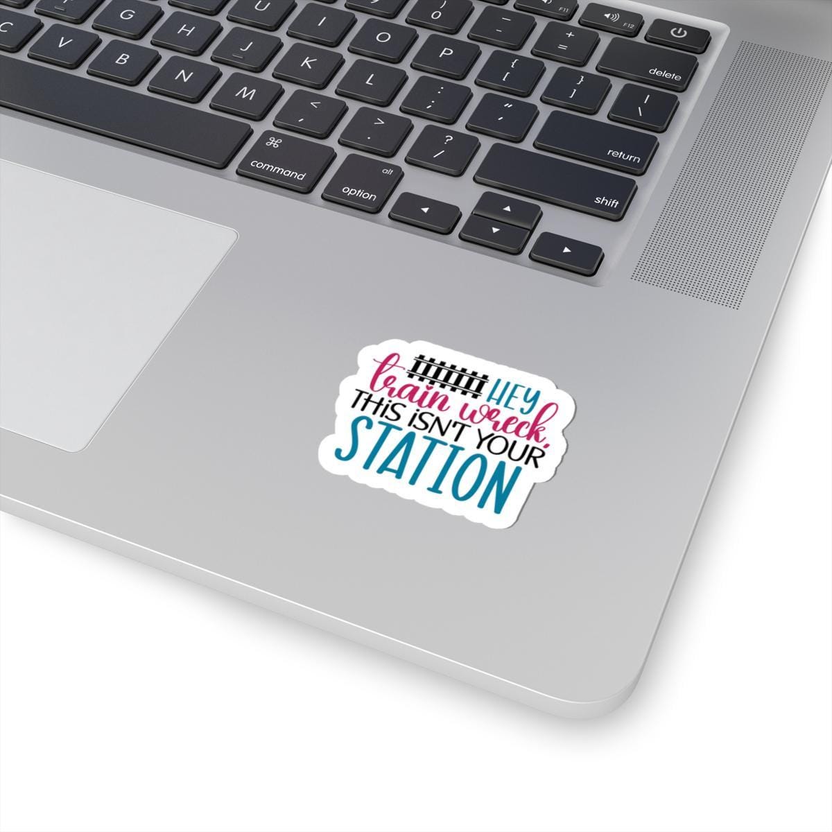 Hey Train Wreck Vinyl Sticker: Funny Sarcastic Laptop Decal