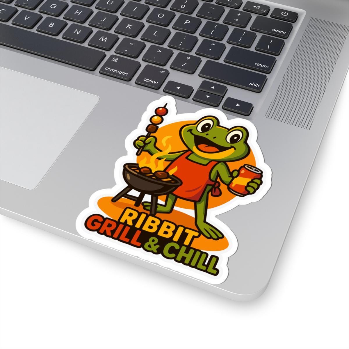 Frog BBQ Grill Sticker | Waterproof Vinyl Decal