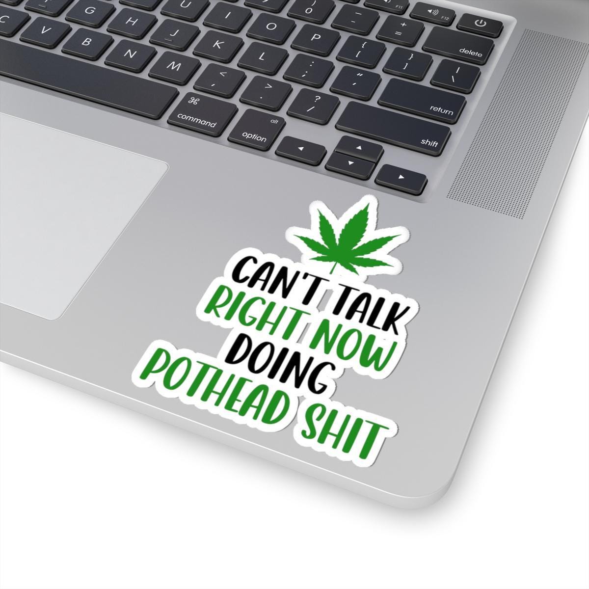 ColorFlow | Right Now Pothead Shit Waterproof Weed Sticker Funny 420 Stoner Vinyl Decal with Marijuana Leaf for Laptop Flask