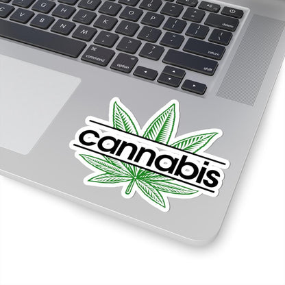 ColorFlow | Support Your Local Pot Dealer Weed Sticker Waterproof Cannabis Leaf Vinyl Decal Funny Stoner Quote for Laptop Flask