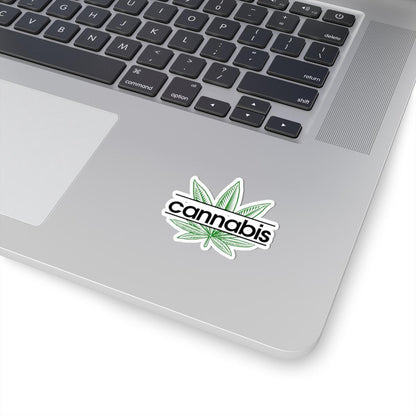 ColorFlow | Support Your Local Pot Dealer Weed Sticker Waterproof Cannabis Leaf Vinyl Decal Funny Stoner Quote for Laptop Flask