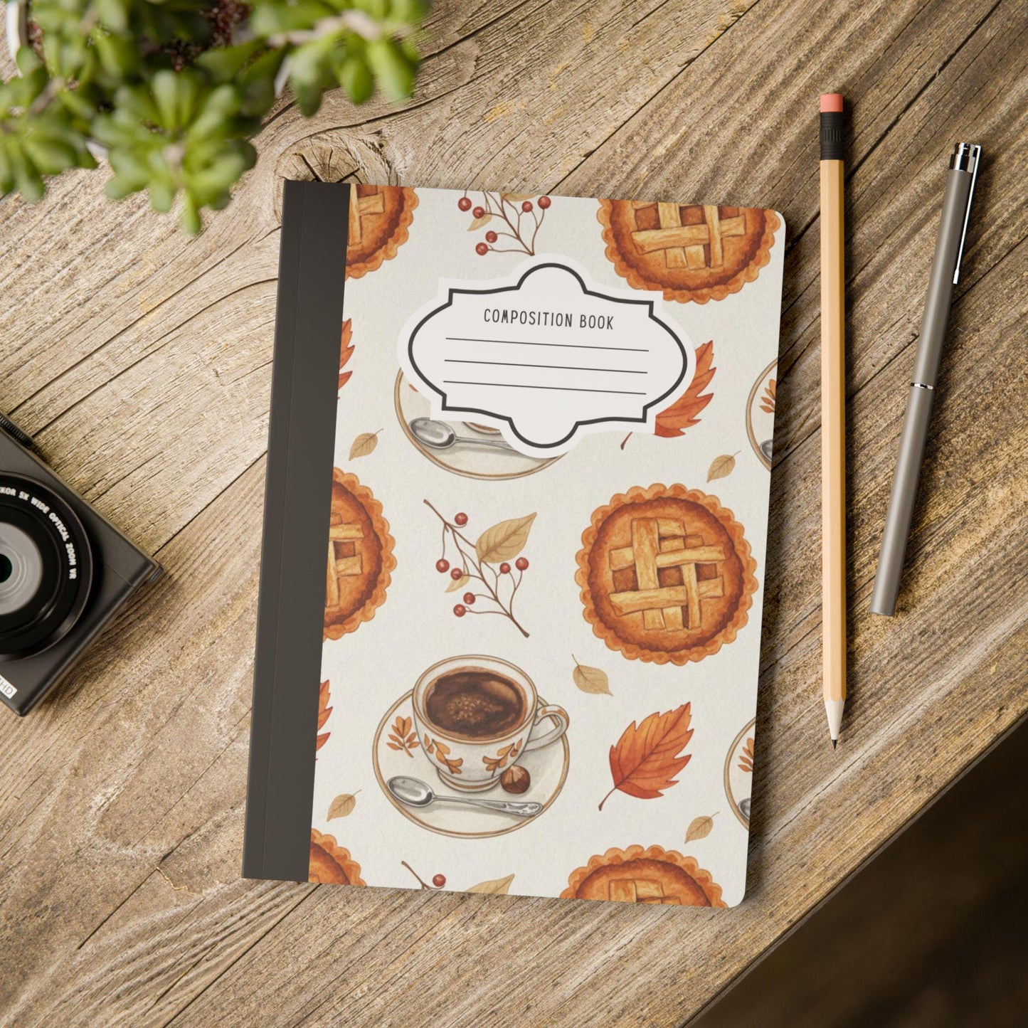 ColorFlow | Cozy Coffee Composition Notebook College Ruled Journal for Students Writers and Autumn Journaling
