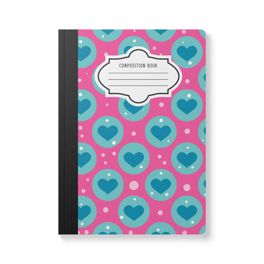 ColorFlow | Cute Blue Heart Notebook for Writing Journaling School and Creative Gift Ideas