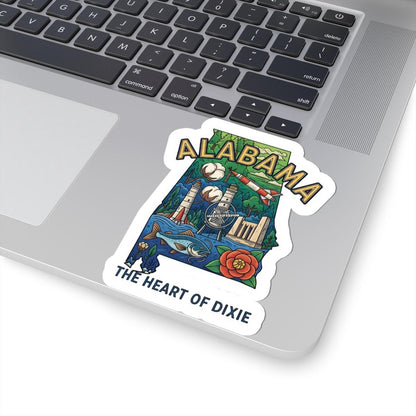 ColorFlow | Alabama Vinyl Sticker | Waterproof Durable State Decal | Made in USA | Cute Aesthetic | Laptop Water Bottle