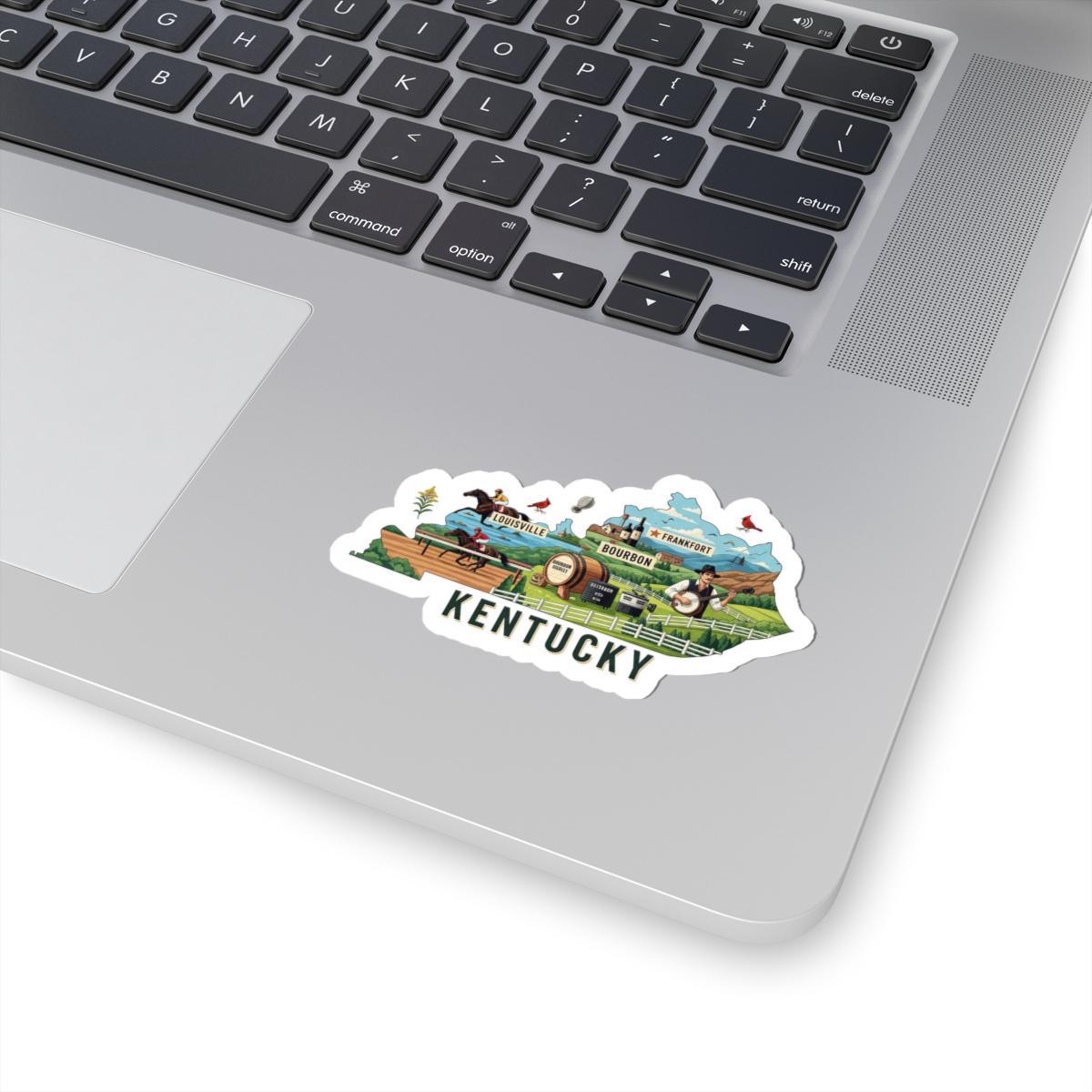 ColorFlow | Kentucky Vinyl Sticker | Waterproof State Decal | Durable Art | Made in USA | Horse Bourbon | Laptop Water Bottle
