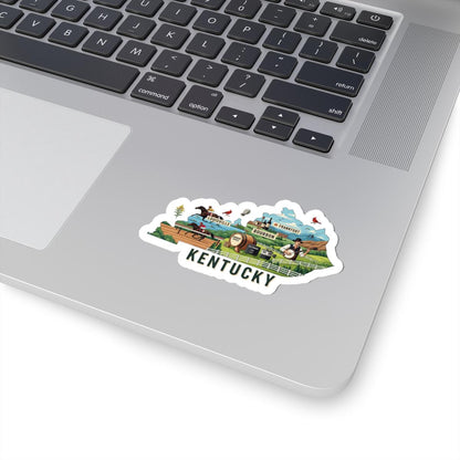ColorFlow | Kentucky Vinyl Sticker | Waterproof State Decal | Durable Art | Made in USA | Horse Bourbon | Laptop Water Bottle