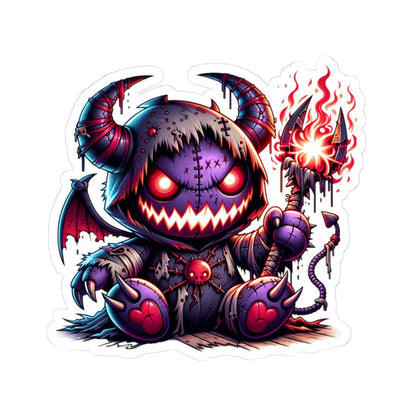 ColorFlow | Voodoo Demon Monster Vinyl Sticker | Creepy Cute Art Decal | Unique Collectible | Spooky Gift for Monster Lovers