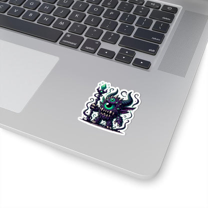 Purple Cyclops Sorcerer Vinyl Sticker: Fantasy Art Decal
