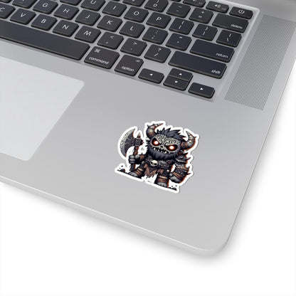 Tribal Skull Barbarian Monster Vinyl Sticker: Fantasy Art Decal