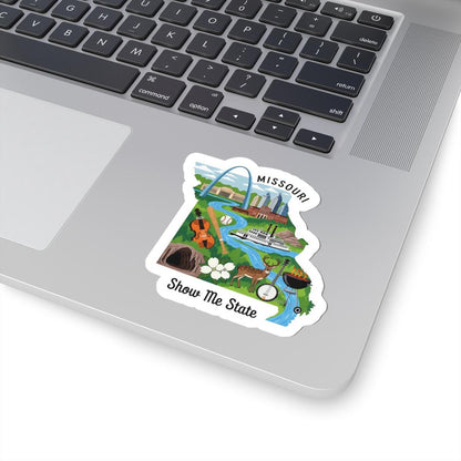 Missouri Vinyl Sticker: Waterproof Show-Me State Decal, River Art