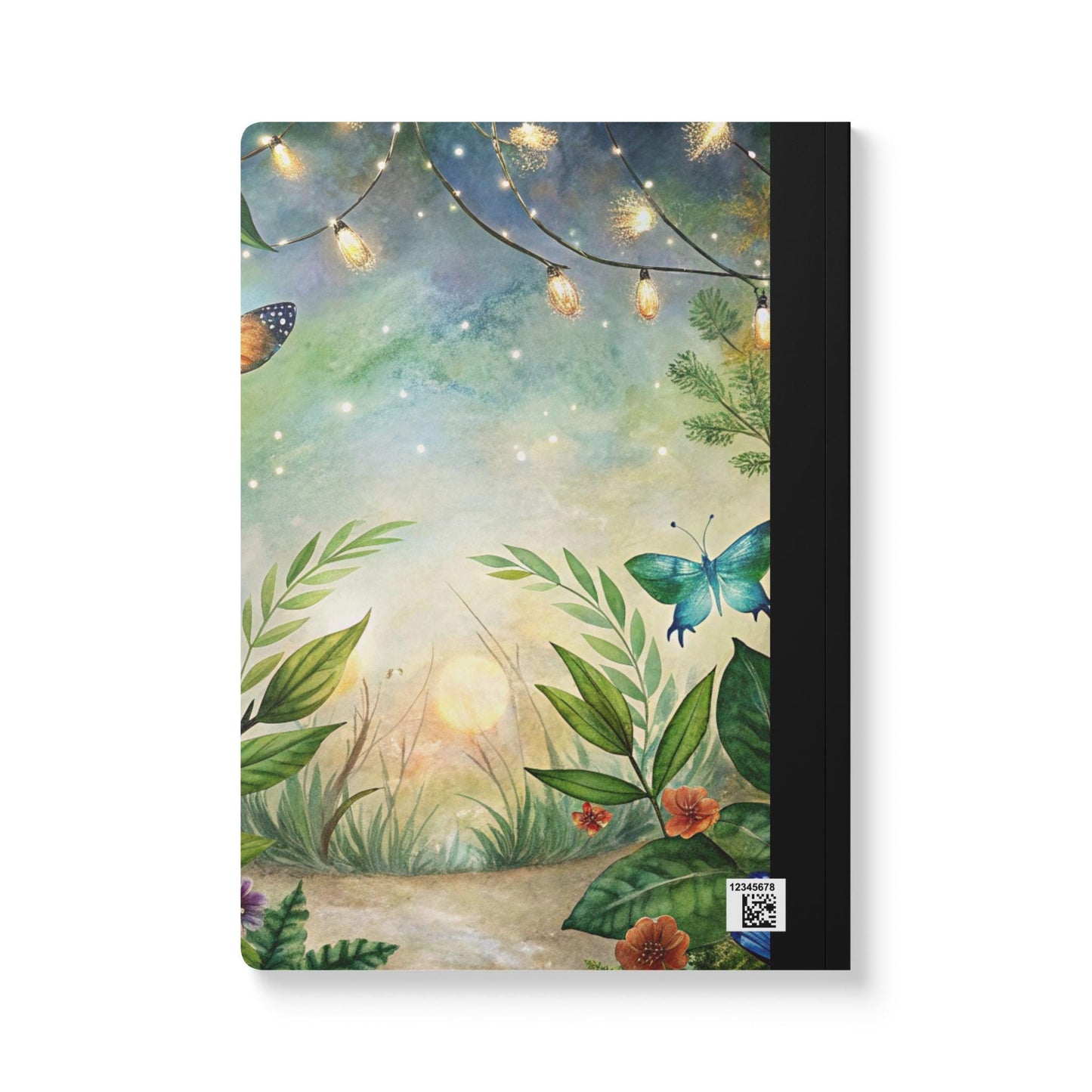 Butterfly Garden Notebook: Floral Artwork, College Ruled