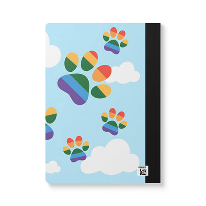 Rainbow Paw Print Notebook: Cloud Art Journal for Animal Lovers