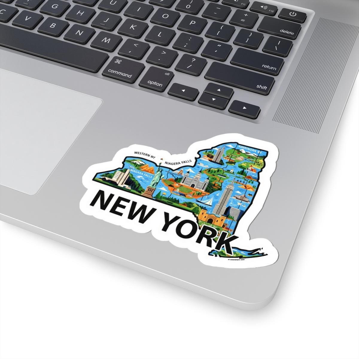 New York State Vinyl Sticker: Waterproof NY City Art Decal