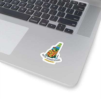 New Hampshire Vinyl Sticker: Waterproof Moose Art Decal - Made in USA