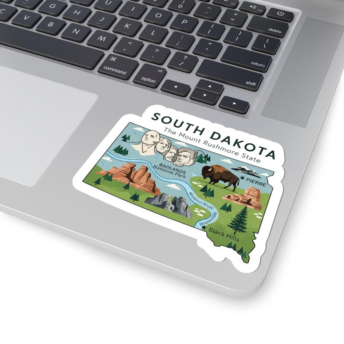 ColorFlow | South Dakota Vinyl Sticker Pack | Mount Rushmore Badlands Bison Art | Waterproof Glossy Matte Holographic