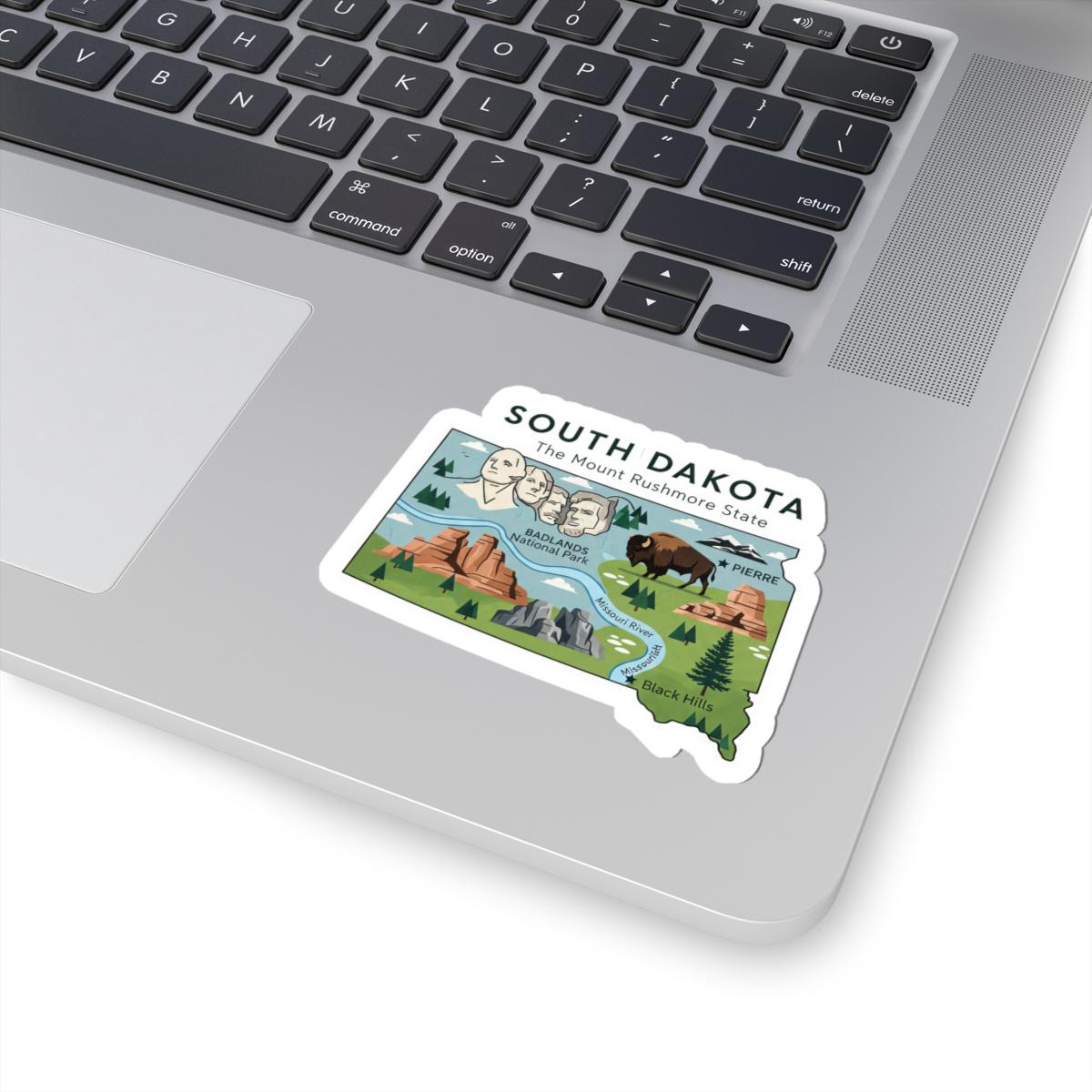 ColorFlow | South Dakota Vinyl Sticker Pack | Mount Rushmore Badlands Bison Art | Waterproof Glossy Matte Holographic