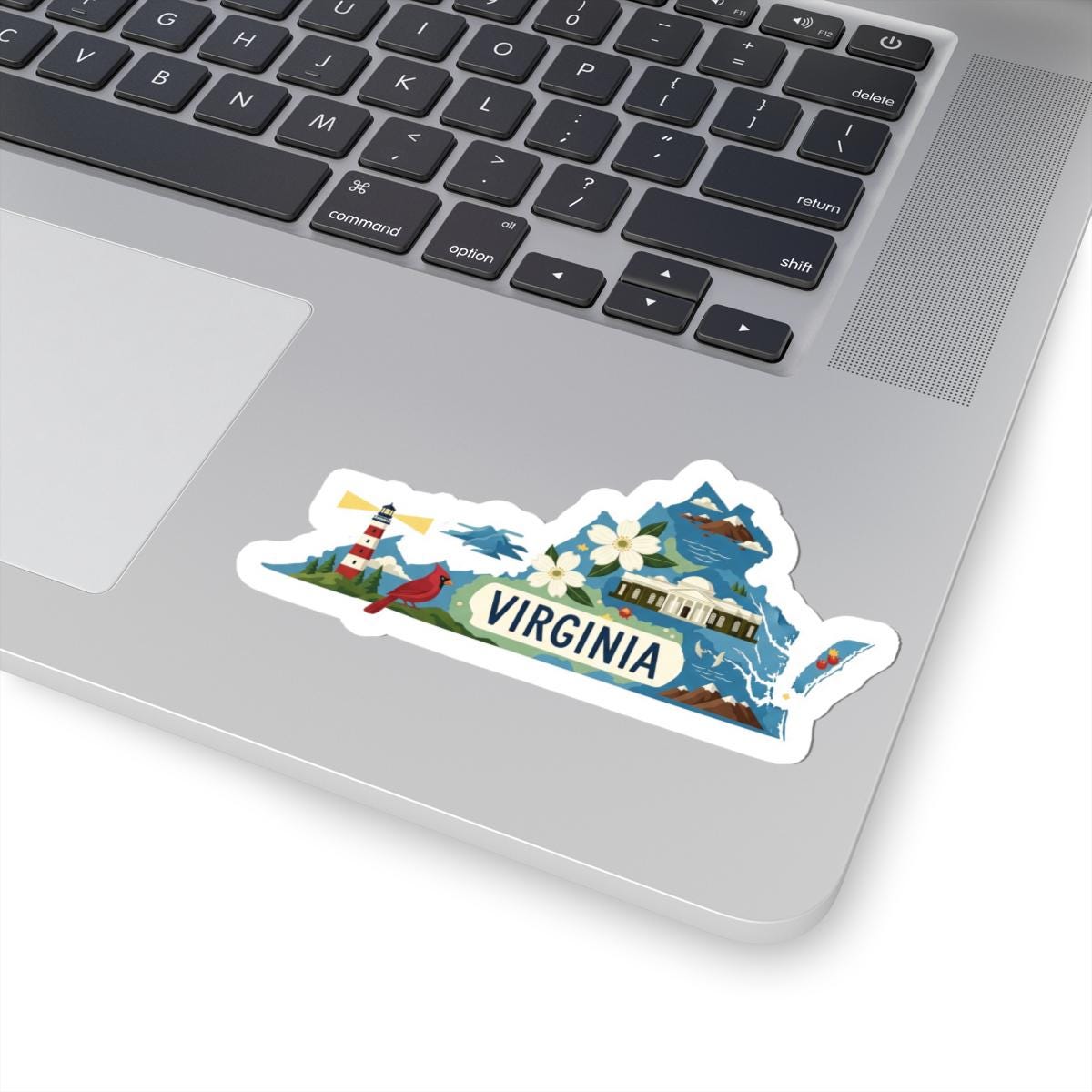 ColorFlow | Virginia Vinyl Sticker Pack | Cardinal Dogwood Lighthouse Art | Waterproof Glossy Matte Holographic