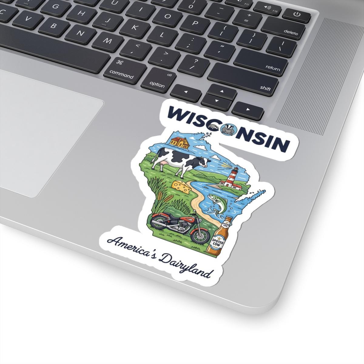 ColorFlow | Wisconsin Vinyl Sticker Pack | Dairyland Cow Cheese Beer Art | Waterproof Glossy Matte Holographic