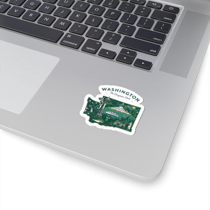 ColorFlow | Washington Vinyl Sticker Pack | Evergreen State Space Needle Mt Rainier | Waterproof Glossy Matte Holographic