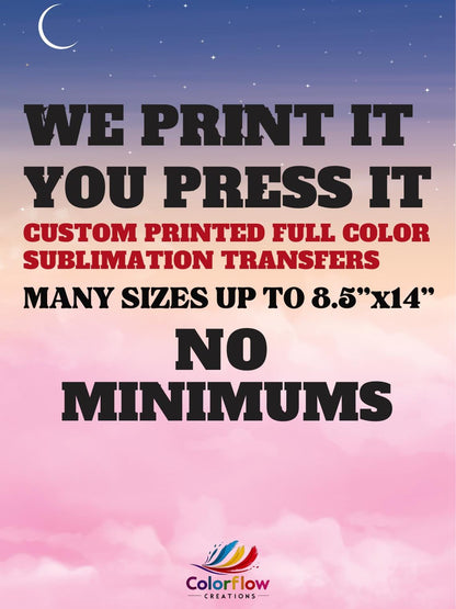 ColorFlow | Fast Sublimation Print | Send Image to Print | Premium Transfer | Flat Packed | No File Edits | Express Option